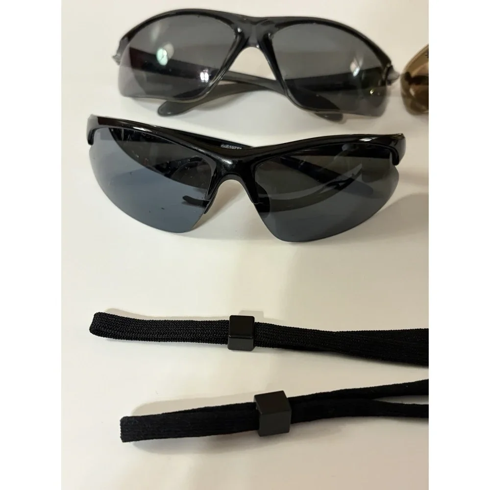 Safety Glasses, Sunglasses Lot of 4 pairs with 2 adjustable straps, Workwear